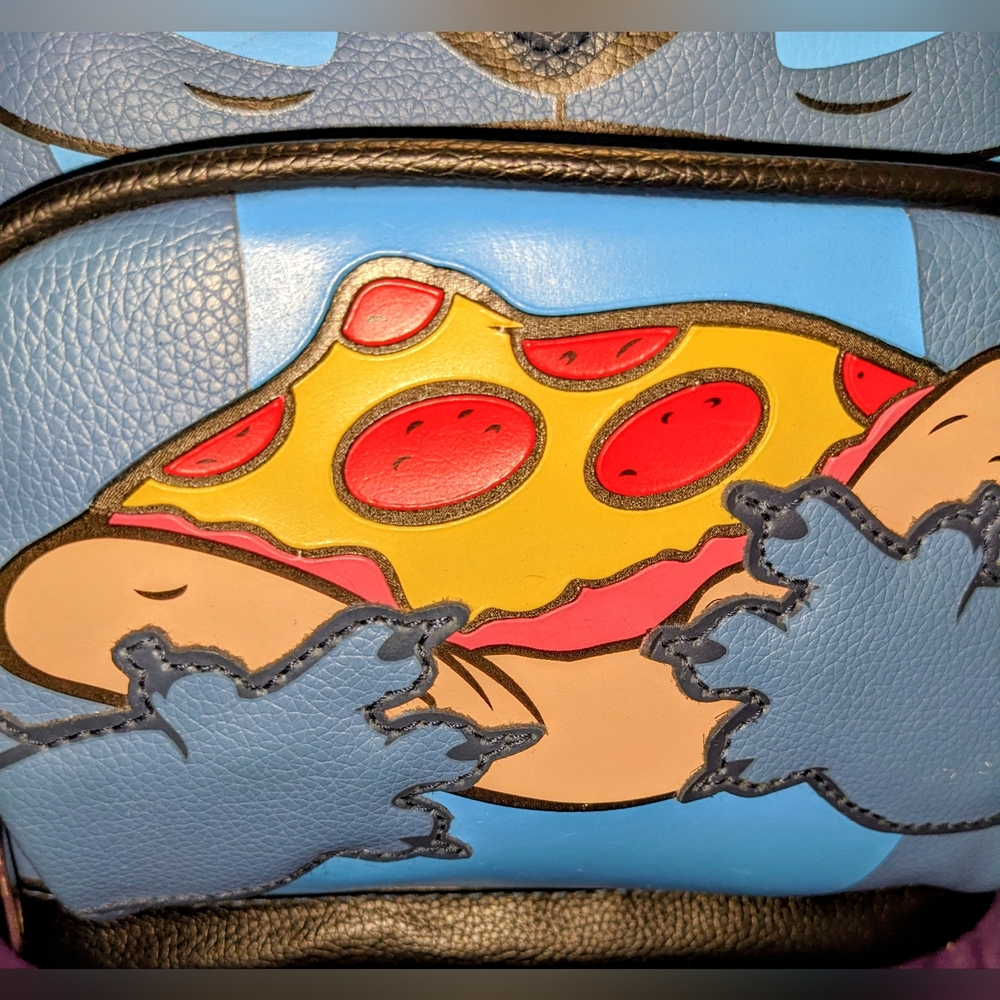 Disney Stitch Eating Pizza Mini Backpack - Picture 2 of 9